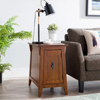 Table d'appoint de style Mission en bois massif traditionnel