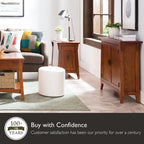 Table d'appoint de style Mission en bois massif traditionnel
