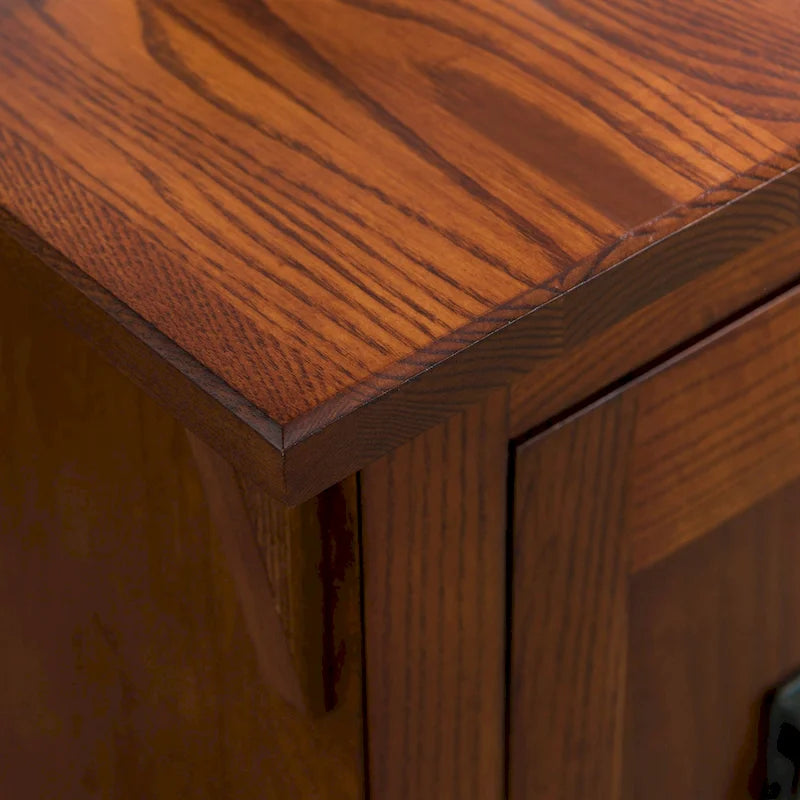 Table d'appoint de style Mission en bois massif traditionnel