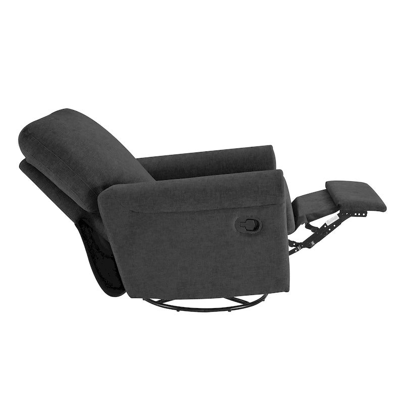 Ensemble de 2 fauteuils de relaxation inclinables manuellement pivotants à 360 degrés