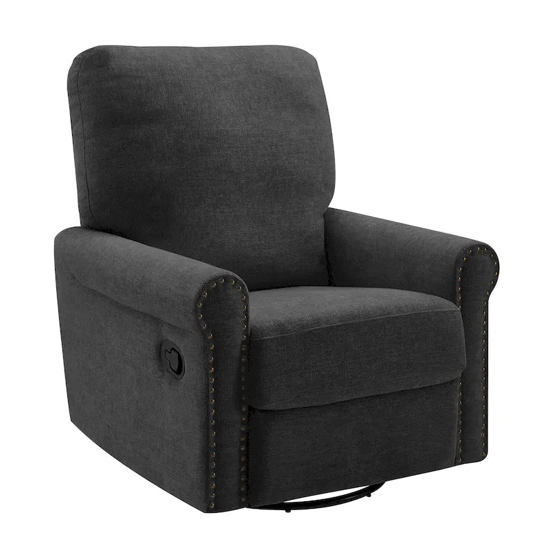 Ensemble de 2 fauteuils de relaxation inclinables manuellement pivotants à 360 degrés