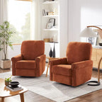 Ensemble de 2 fauteuils de relaxation inclinables manuellement pivotants à 360 degrés