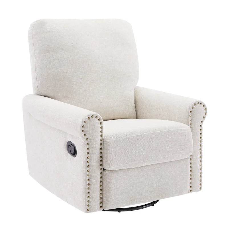 Ensemble de 2 fauteuils de relaxation inclinables manuellement pivotants à 360 degrés