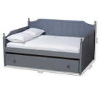 Lit de repos de taille standard avec lit gigogne de taille jumeau de style campagnard
