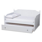 Lit de repos de taille standard avec lit gigogne de taille jumeau de style campagnard