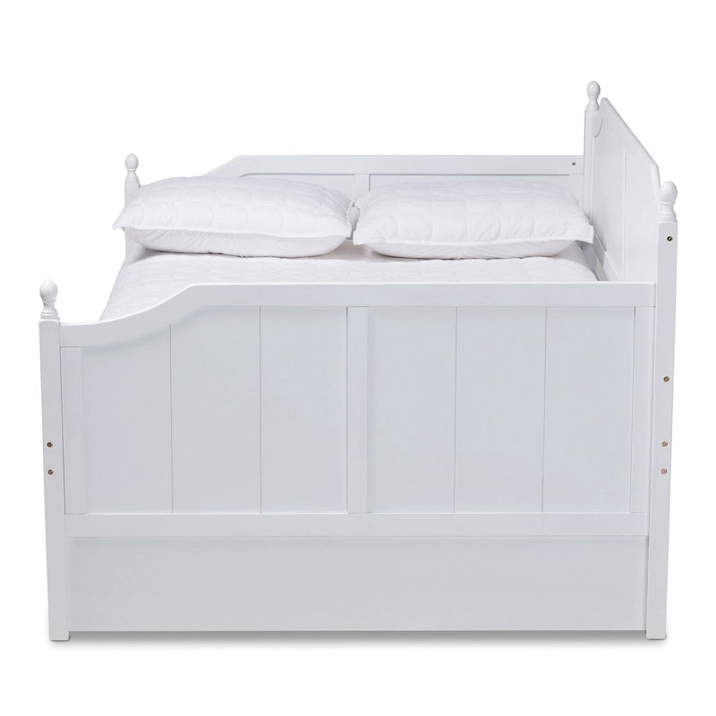 Lit de repos de taille standard avec lit gigogne de taille jumeau de style campagnard