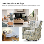 Fauteuil pivotant et à bascule confortable en tissu floral