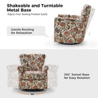 Fauteuil pivotant et à bascule confortable en tissu floral