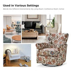 Fauteuil pivotant et à bascule confortable en tissu floral