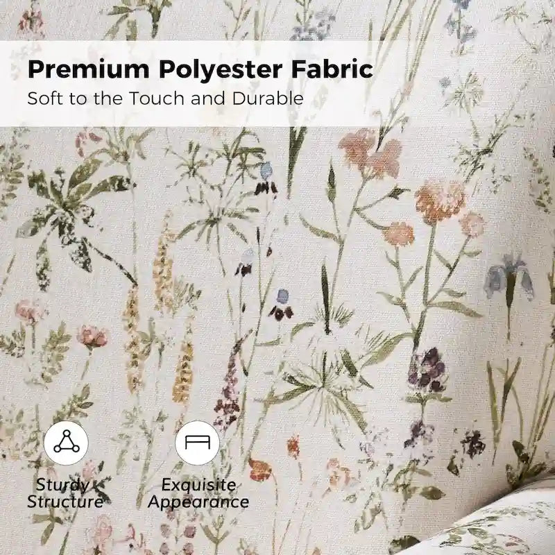 Fauteuil pivotant et à bascule confortable en tissu floral