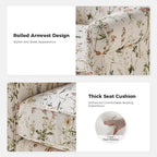 Fauteuil pivotant et à bascule confortable en tissu floral