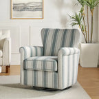 Fauteuil pivotant et à bascule confortable en tissu floral