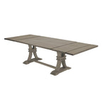 Ensemble de salle à manger rustique extensible gris 9 pièces