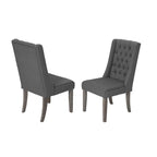 Ensemble de salle à manger rustique extensible gris 9 pièces