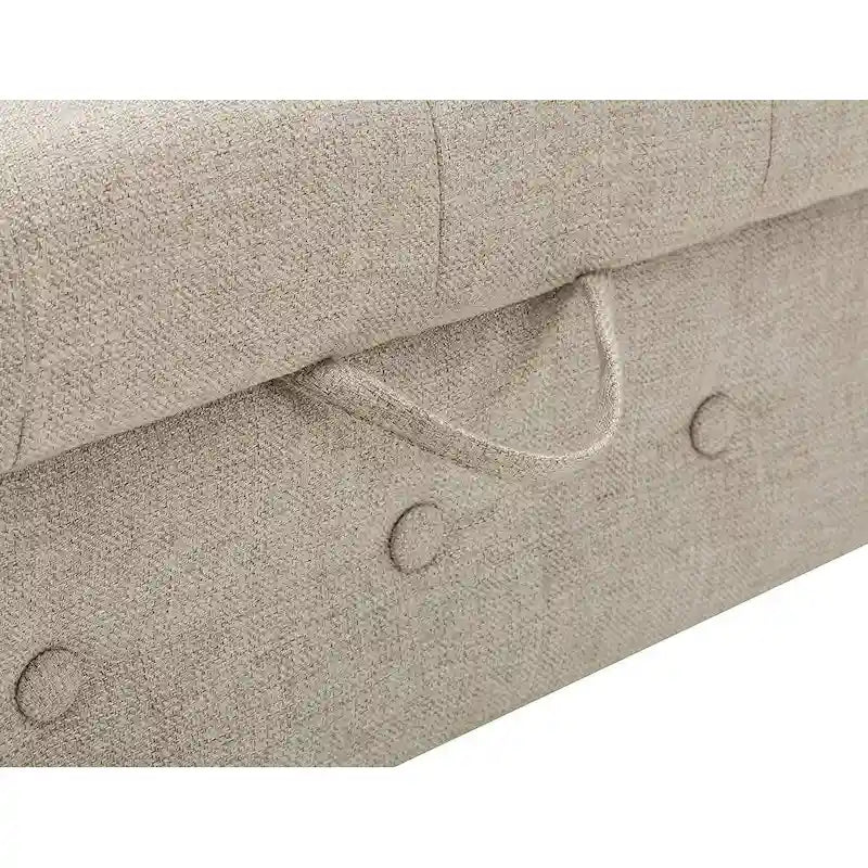 Banc de rangement, Banc de chambre avec accoudoirs, Banc d'entrée ottoman avec rangement