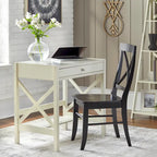 Bureau en bois de style ferme avec cadre en X