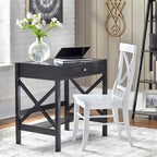 Bureau en bois de style ferme avec cadre en X
