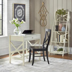 Bureau en bois de style ferme avec cadre en X