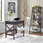 Bureau en bois de style ferme avec cadre en X