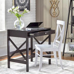 Bureau en bois de style ferme avec cadre en X