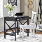 Bureau en bois de style ferme avec cadre en X