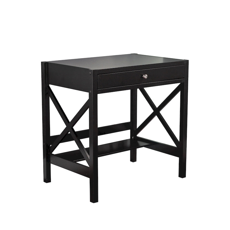Bureau en bois de style ferme avec cadre en X