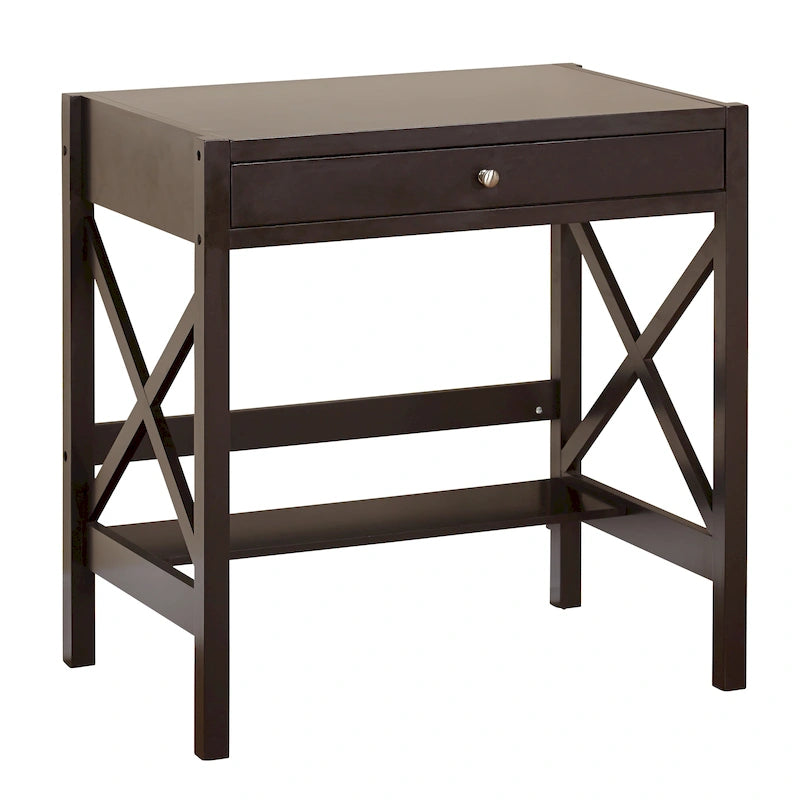 Bureau en bois de style ferme avec cadre en X
