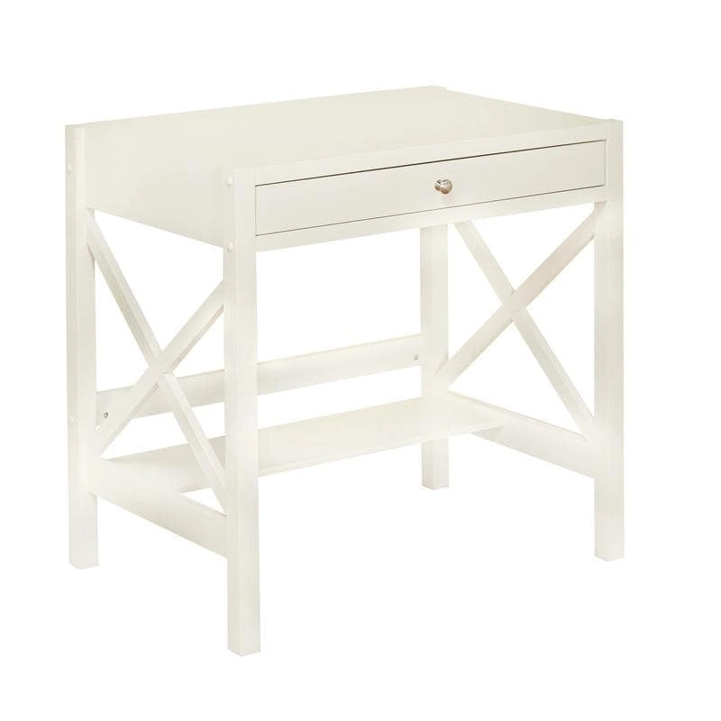 Bureau en bois de style ferme avec cadre en X
