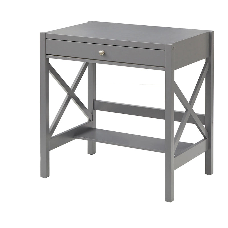 Bureau en bois de style ferme avec cadre en X