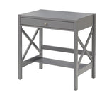 Bureau en bois de style ferme avec cadre en X