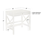 Bureau en bois de style ferme avec cadre en X