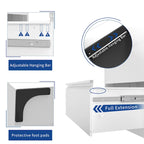 Classeur latéral en acier à serrure 2/3/4 tiroirs 35W pour formats A4, légal et lettre