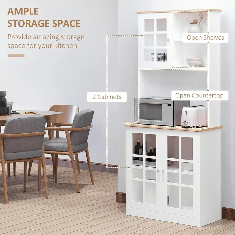 Garde-manger d'armoire de cuisine de transition de 72 pouces