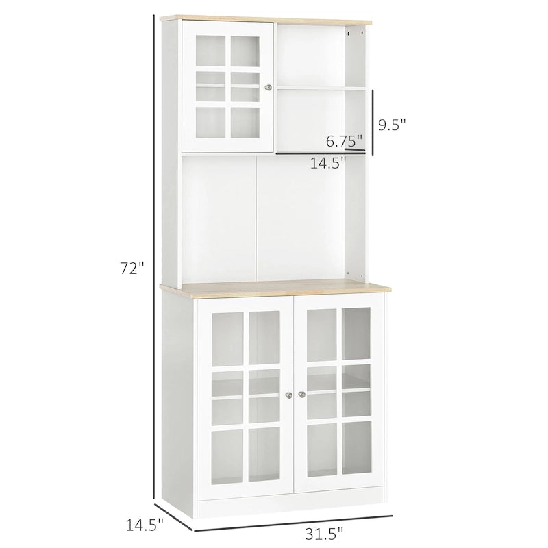 Garde-manger d'armoire de cuisine de transition de 72 pouces
