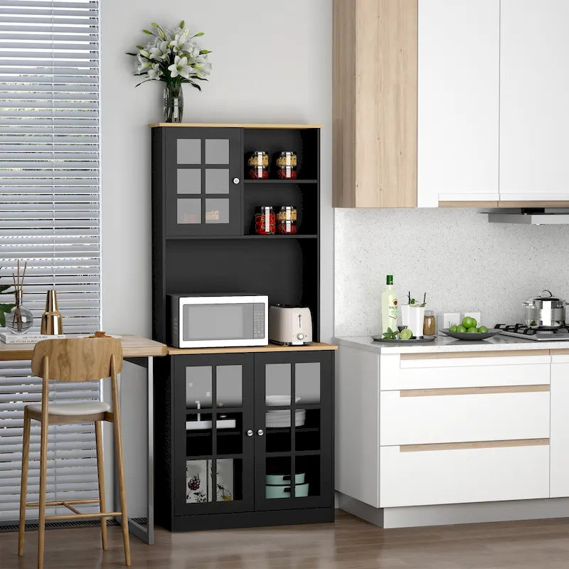 Garde-manger d'armoire de cuisine de transition de 72 pouces
