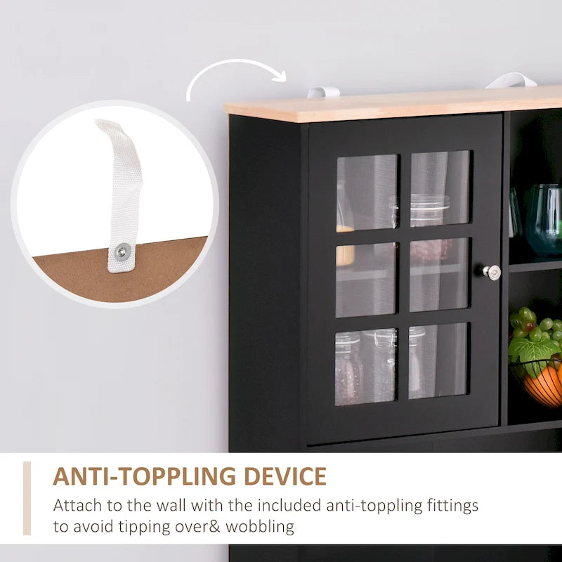 Garde-manger d'armoire de cuisine de transition de 72 pouces