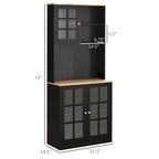 Garde-manger d'armoire de cuisine de transition de 72 pouces