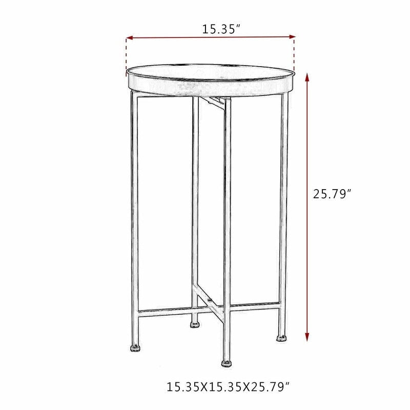Table d'appoint ronde en métal doré