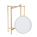 Table d'appoint ronde en métal doré