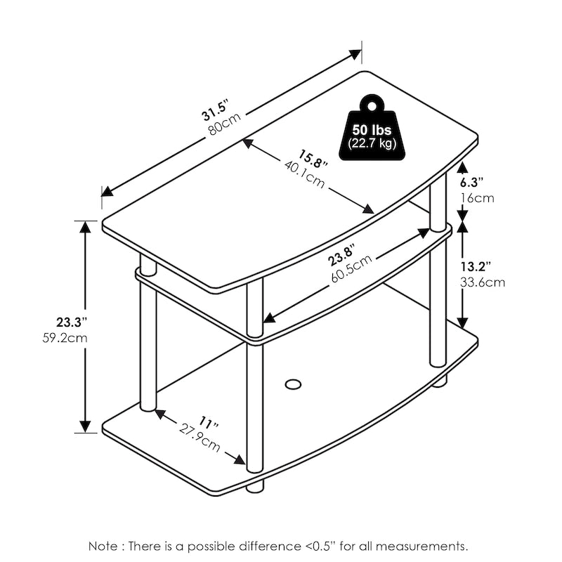 Meuble TV à 3 niveaux sans outils