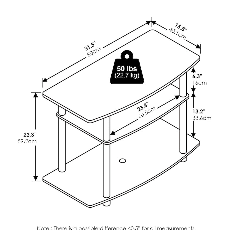 Meuble TV à 3 niveaux sans outils