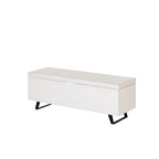 Banc de rangement en bois d'acacia de 117 cm