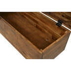 Banc de rangement en bois d'acacia de 117 cm