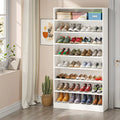 Meuble à chaussures haut à 9 niveaux avec étagère ouverte pour entrée