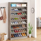 Meuble à chaussures haut à 9 niveaux avec étagère ouverte pour entrée