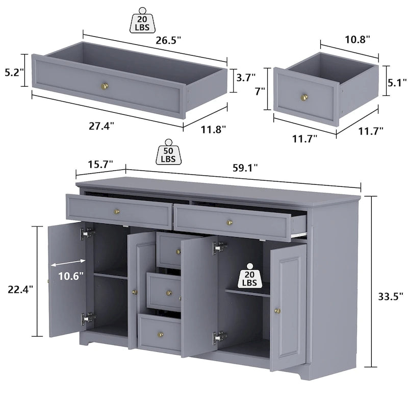 Bibliothèque Meuble de Rangement Buffet Laqué Commode