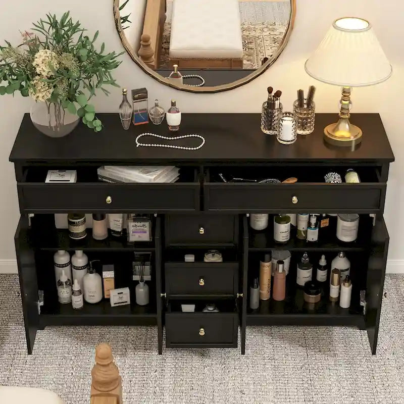 Bibliothèque Meuble de Rangement Buffet Laqué Commode