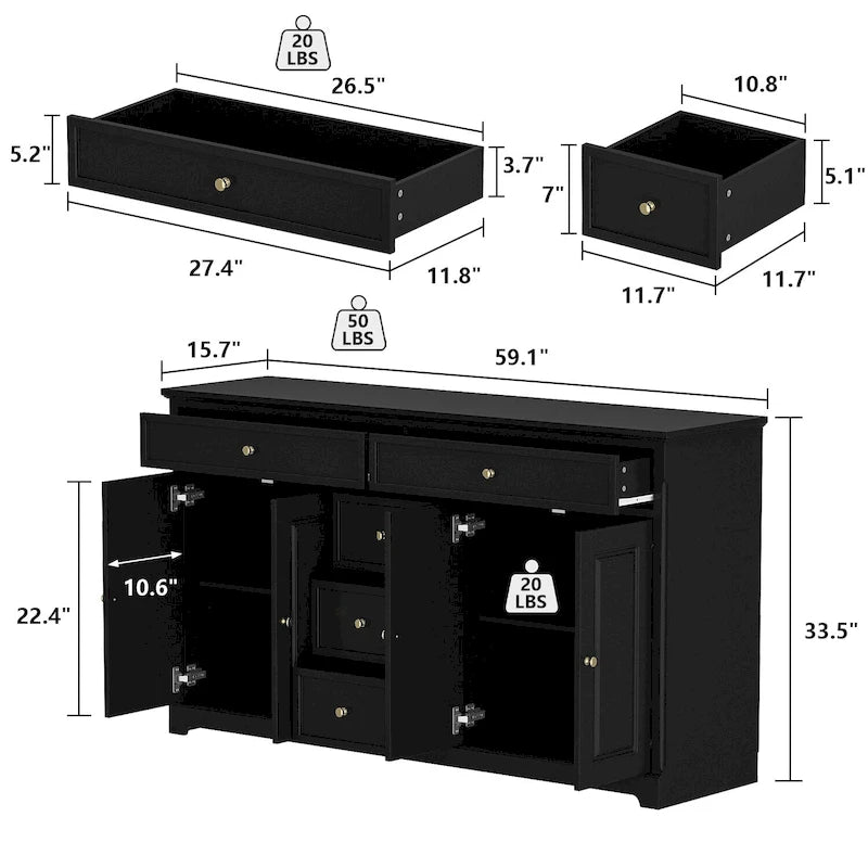 Bibliothèque Meuble de Rangement Buffet Laqué Commode