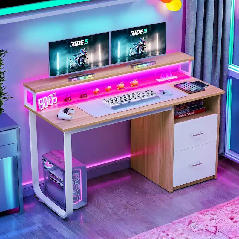 Bureau informatique avec support d'écran