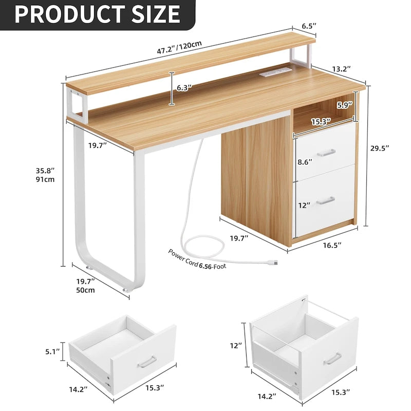 Bureau informatique avec support d'écran